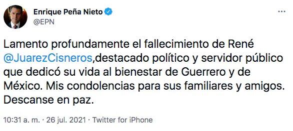 Tuit de Enrique Peña Nieto