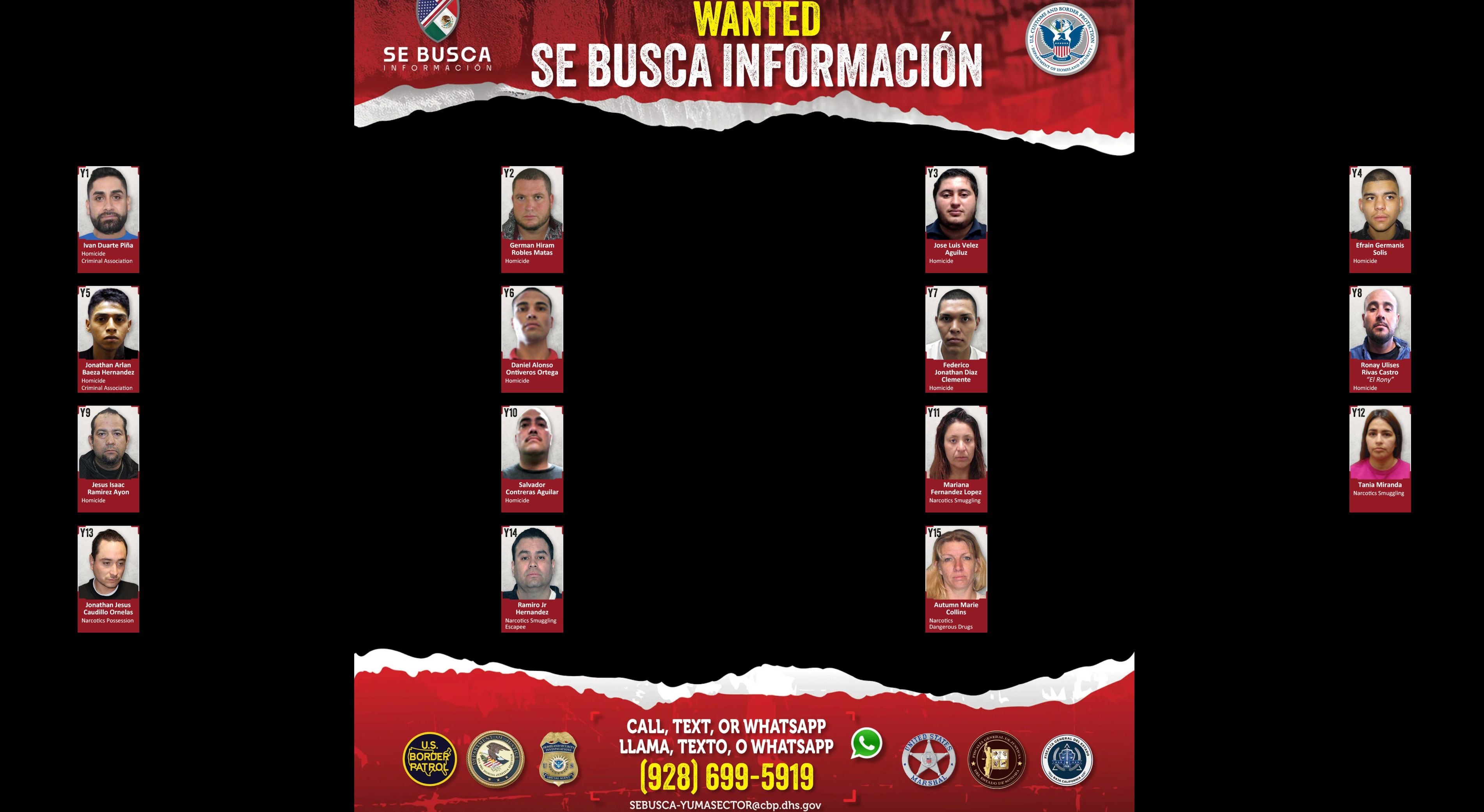 La lista de los 15 narcotraficantes buscados en estrategia binacional.