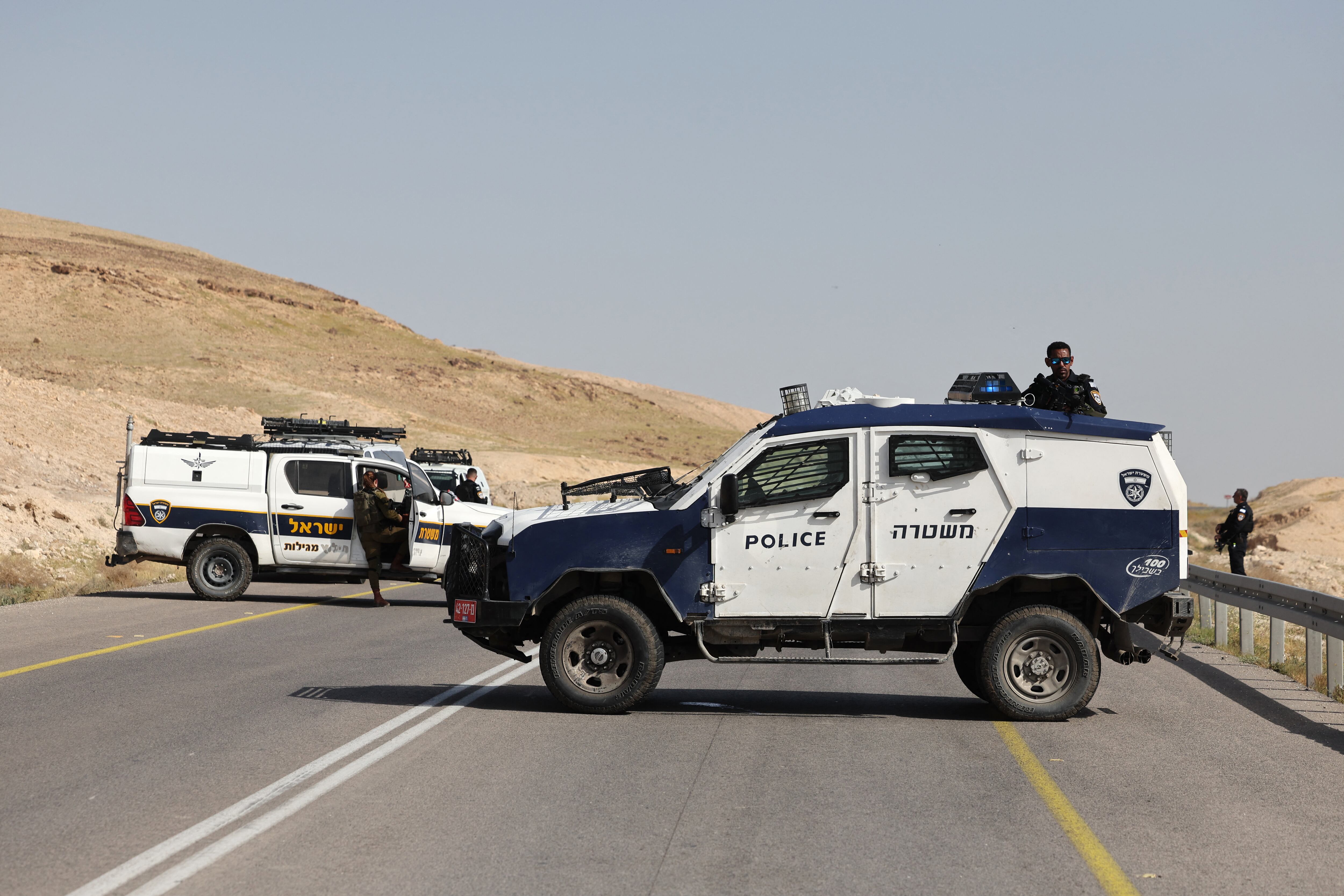 Policía israelí en Cisjordania