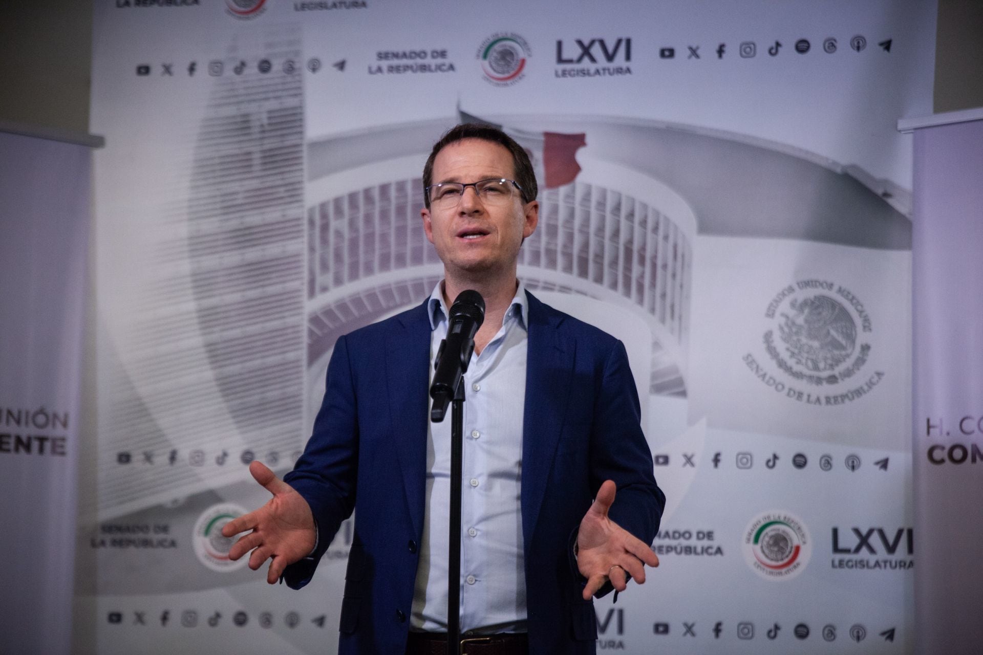 Ricardo Anaya, senador del grupo parlamentario PAN