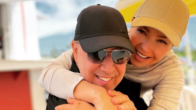 Thalía y Tommy Mottola