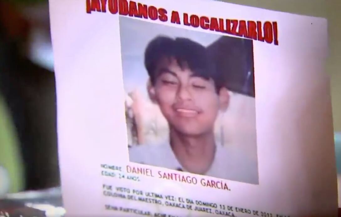 Daniel Santiago García desapareció en Oaxaca el 13 de enero de 2013