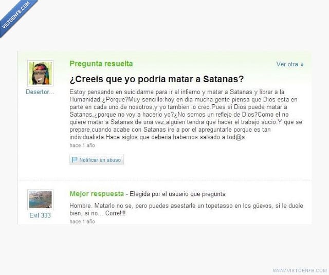 Matar a Satanás