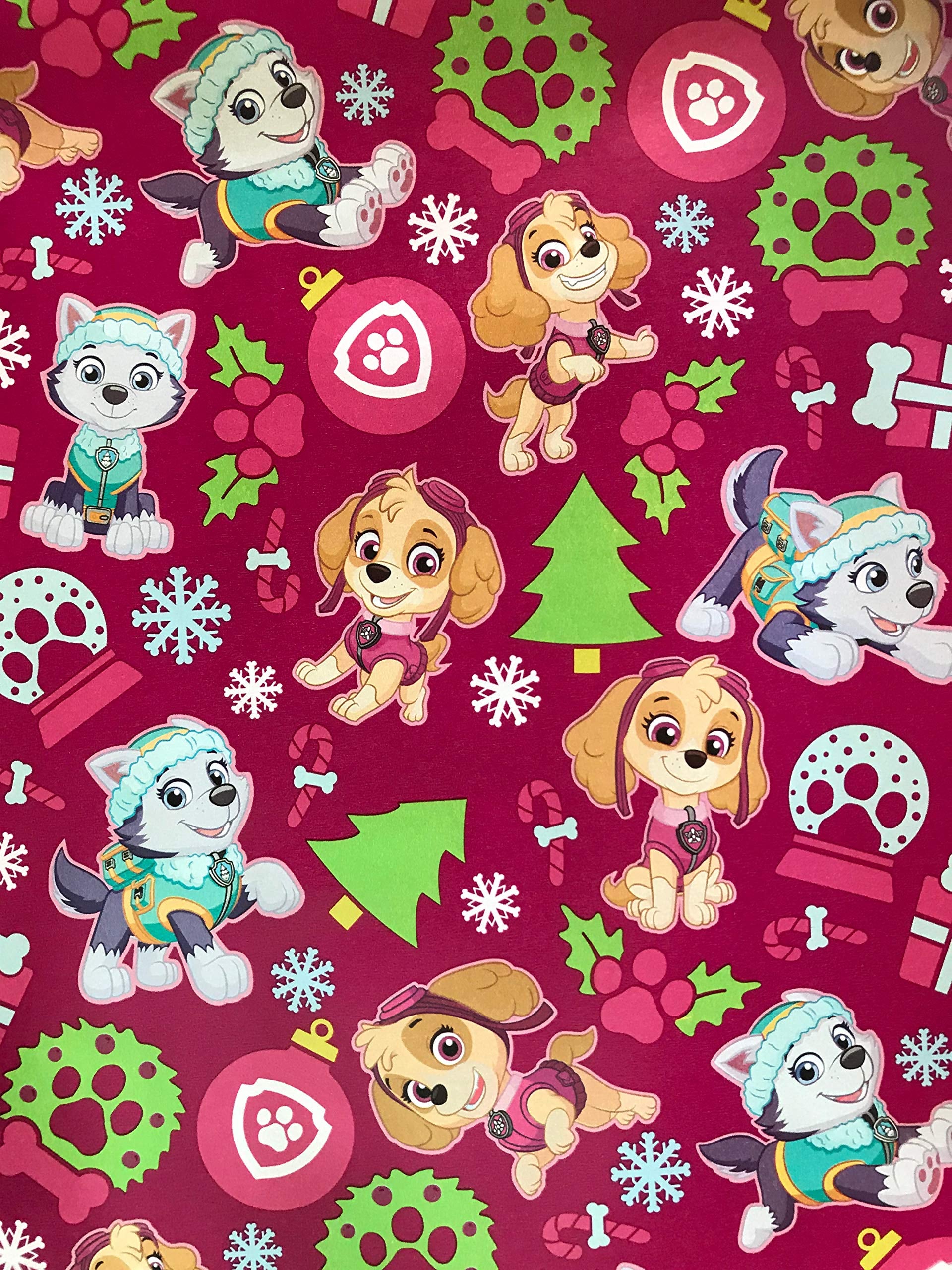 Collage de Skye y Everest de Paw Patrol navideño para descargar