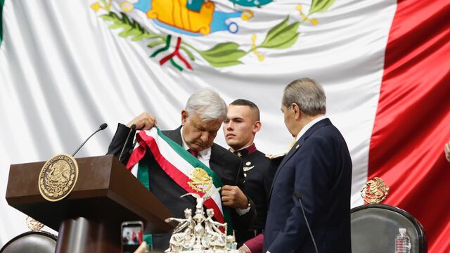 AMLO en su toma de protesta