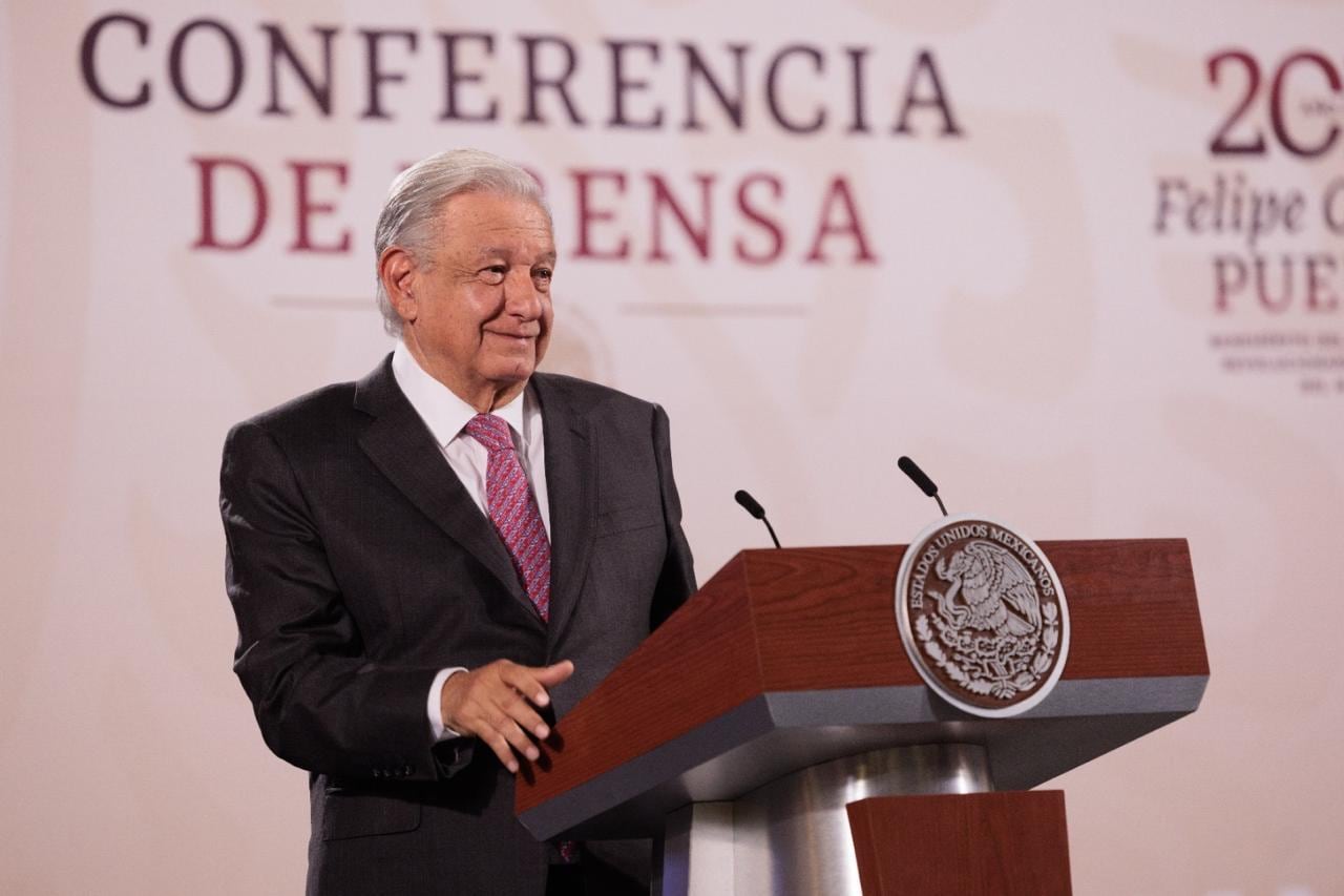 AMLO en su conferencia mañanera