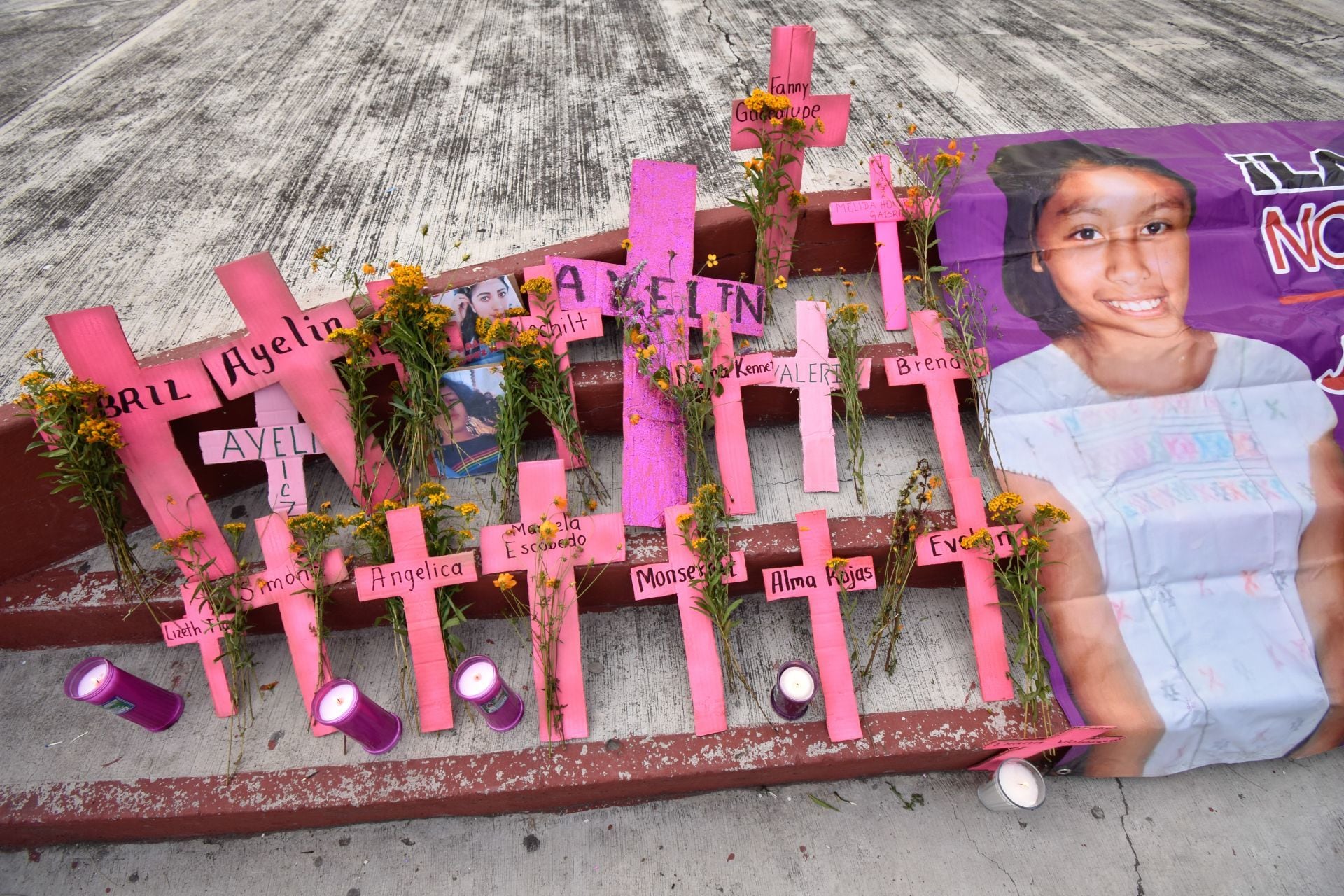 Protesta a un año del feminicidio de Ayelín