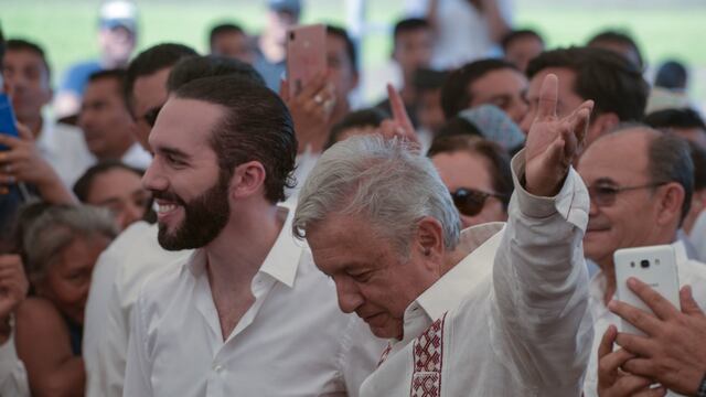 AMLO con Nayib Bukele en 2019 para apoyos a Centroamérica.