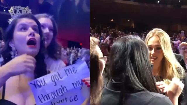 Adele llora en el escenario por una “fiesta de divorcio”