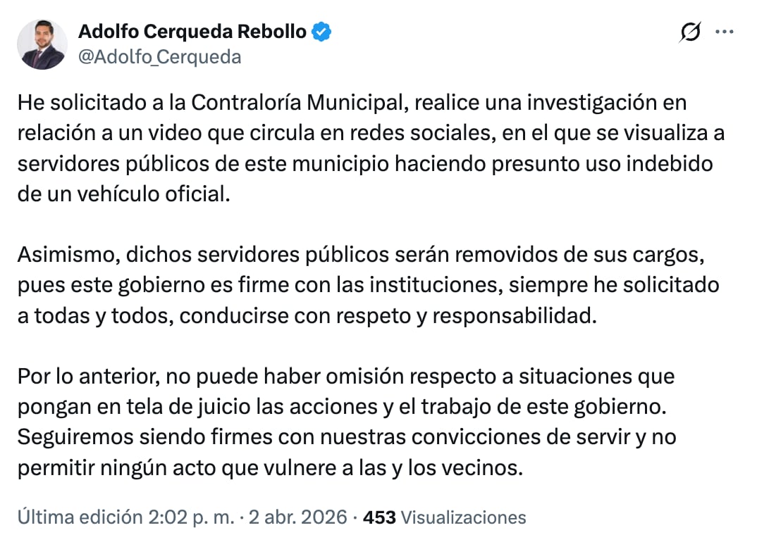 Alcalde de Neza destituye a Erika Vianey Potrero