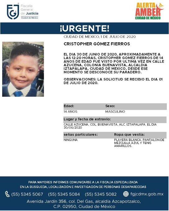 Ficha de búsqueda de Cristopher.