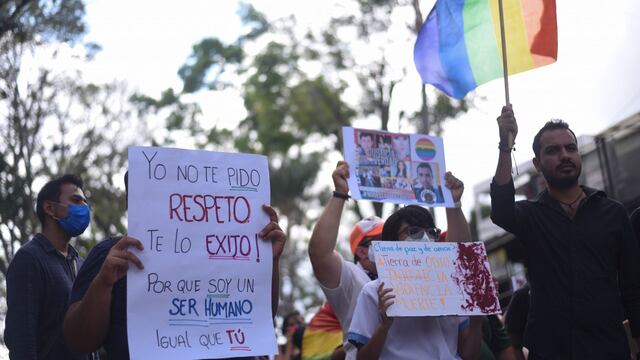 Protesta contra crímenes de odio contra personas LGBT+ en México