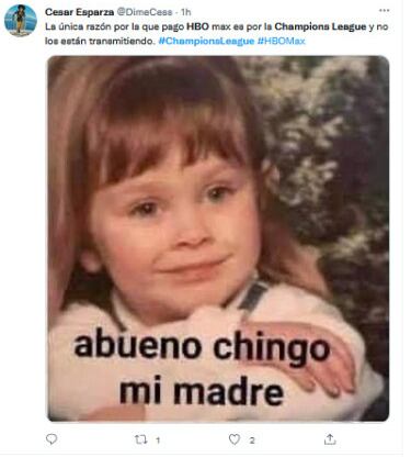 Meme HBO Max, Champions League