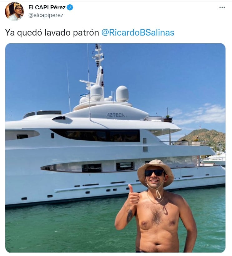 Publicación de 'El Capi' Pérez en Twitter