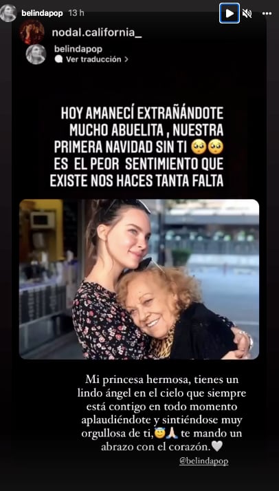 Belinda extraña a su abuela