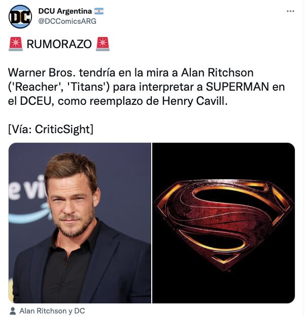 Alan Ritchson podría ser el reemplazo de Henry Cavill como Superman