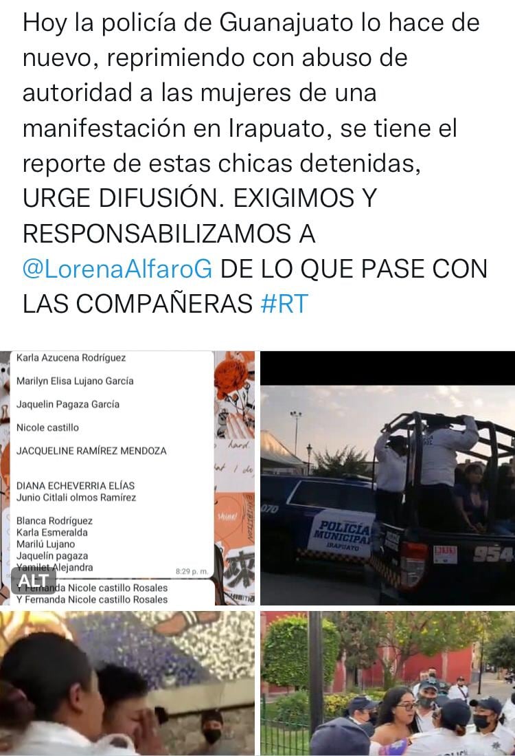 Denuncia de las 30 mujeres detenidas