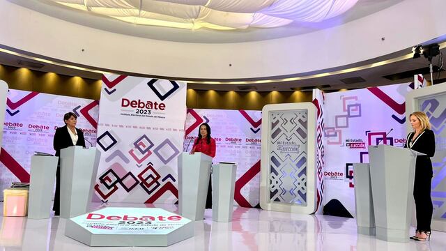 Las candidatas a la gubernatura del Estado de México; Delfina Gómez (Morena) y Alejandra del Moral (PRI-PAN) sostuvieron el primer debate del proceso electoral organizado por el Instituto Electoral del Estado de México (IEEM).