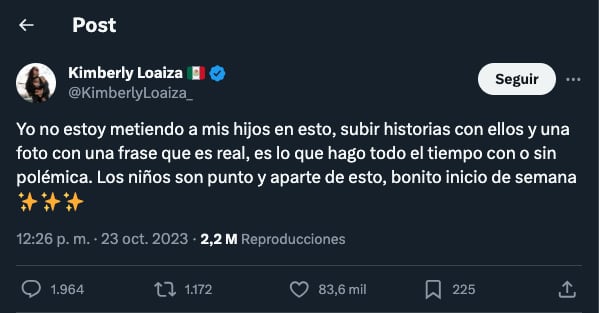 Kimberly Loaiza responde tras imágenes de sus hijos en medio de la polémica con Juan de Dios Pantoja