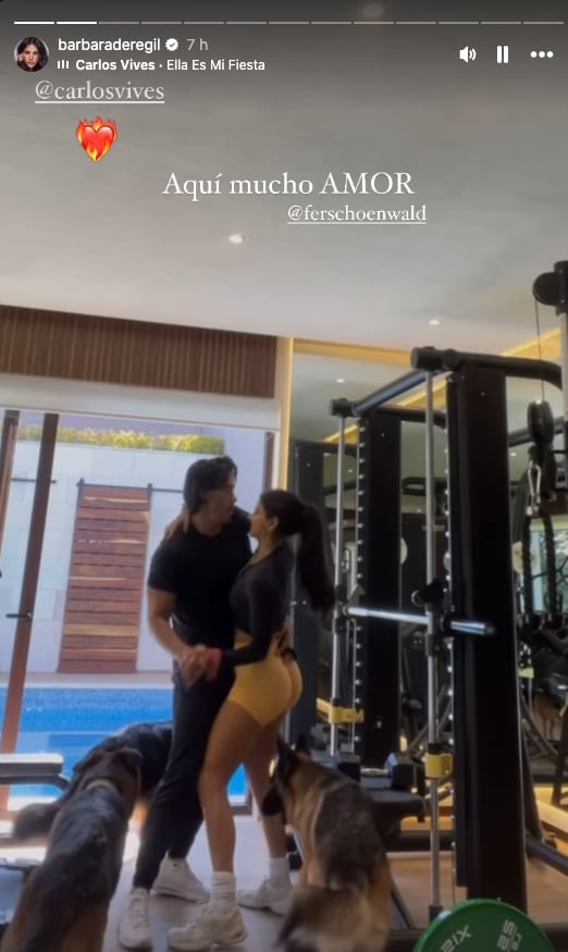 Bárbara de Regil en romántica pone nervioso a su esposo Fernando Schoenwald