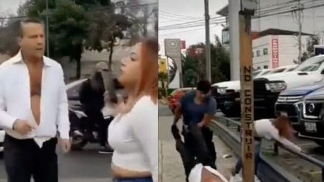 Alfredo Adame, pelea callejera con pareja