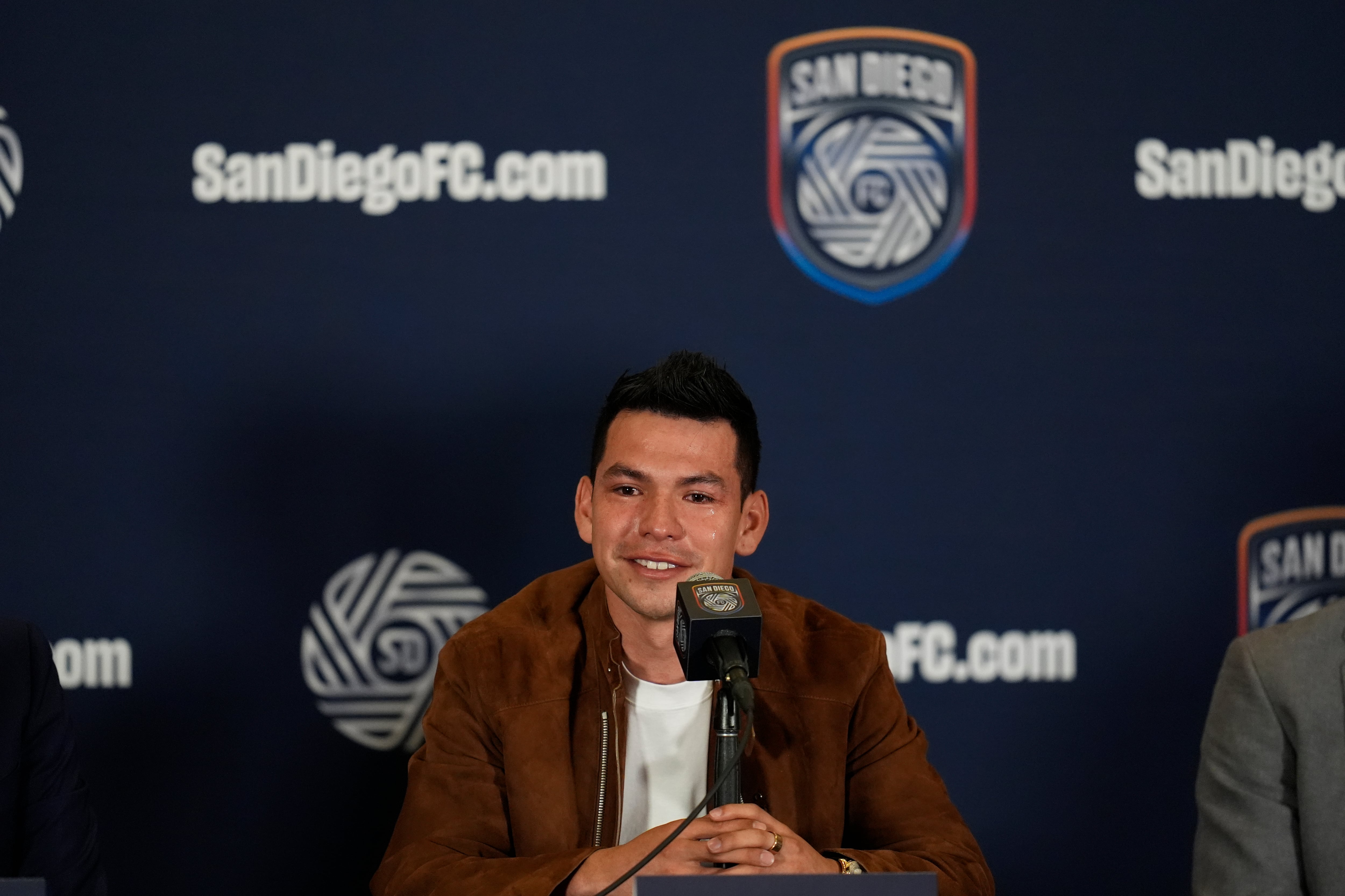 Chucky Lozano en su presentación con San Diego FC.