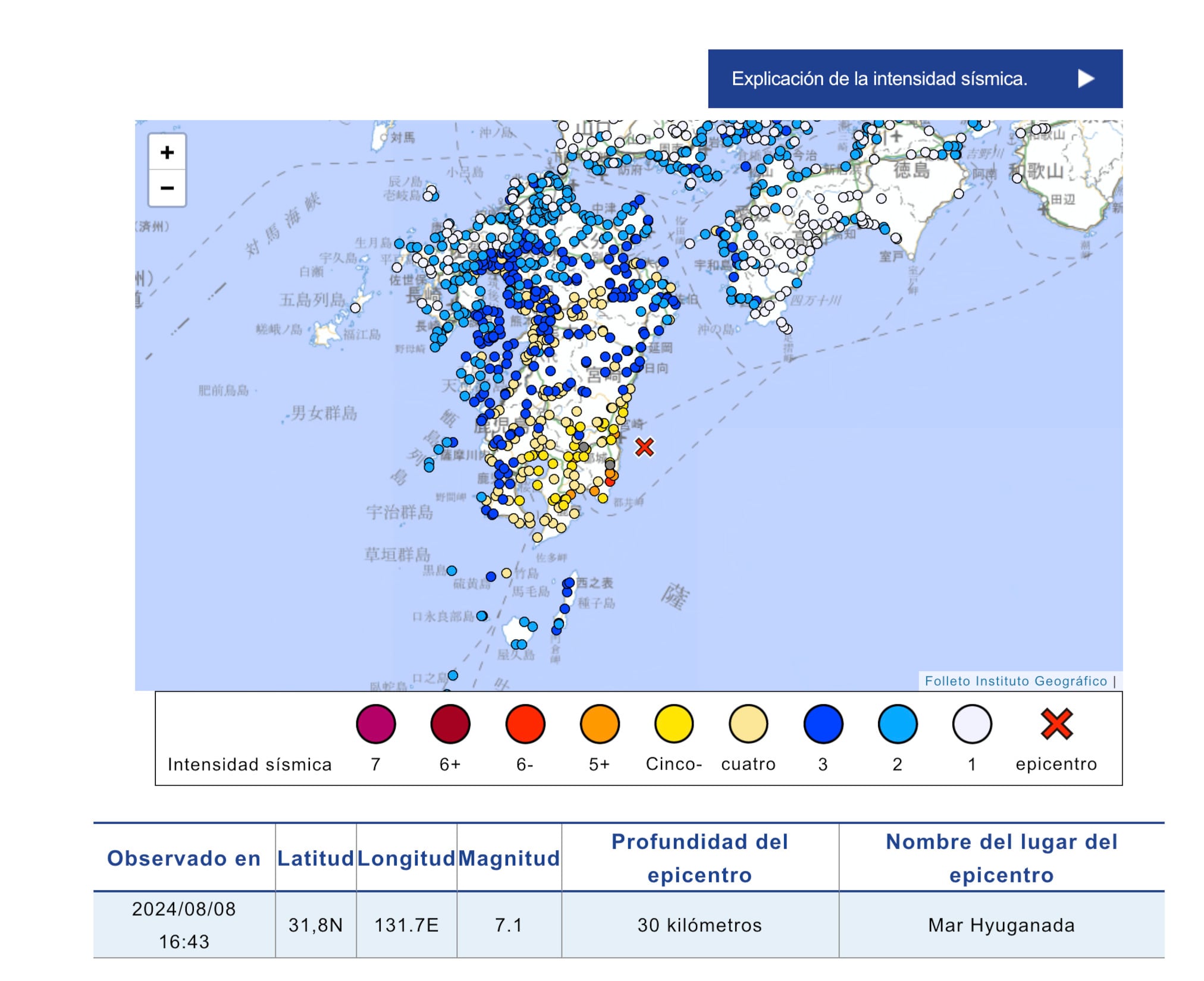 Temblor en Japón hoy 8 de agosto