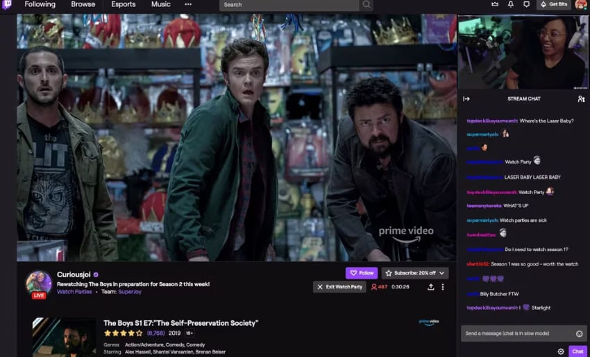 Twitch eliminará función Watch Party