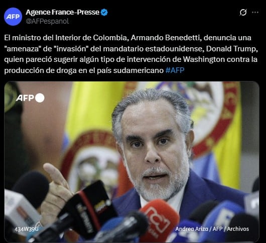 Colombia denunció una “amenaza de invasión” de Donald Trump