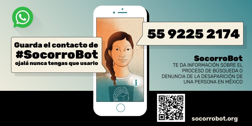 Socorro Bot, el chat automatizado en WhatsApp que podría ayudarte ante una desaparición