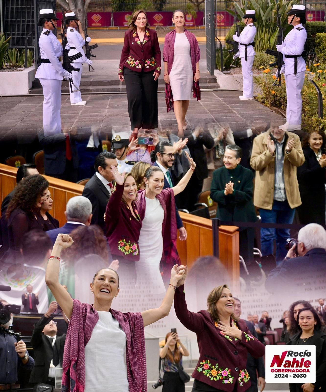 Claudia Sheinbaum acompaña a Rocío Nahle en toma de posesión como gobernadora de Veracruz