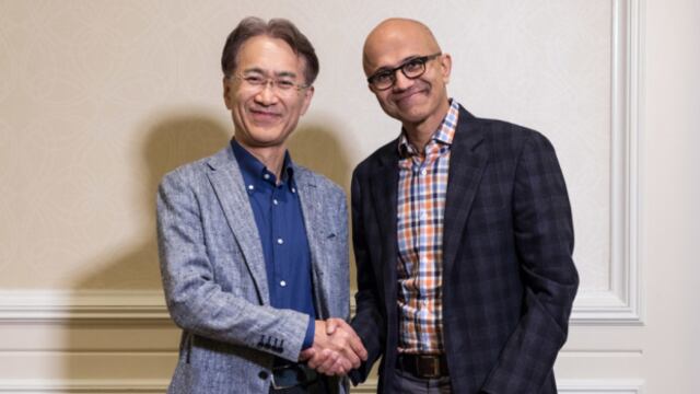 Kenichiro Yoshida, CEO Sony Corporation; Satya Nadella, CEO Microsoft