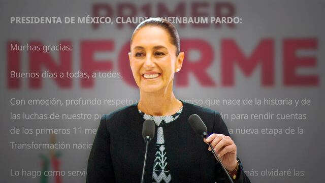 Discurso completo del primer informe de gobierno de Claudia Sheinbaum.