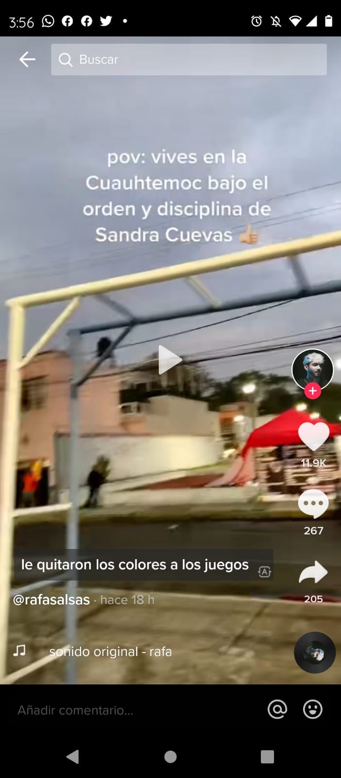 Sandra Cuevas habría ordenado pintar también juegos infantiles