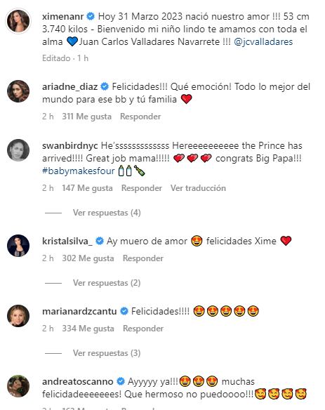 Reacciones a la llegada del segundo bebé de Ximena Navarrete
