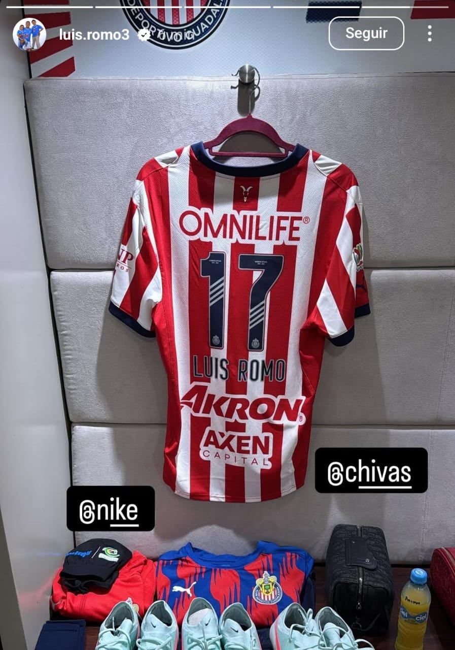 Luis Romo usará el dorsal 17 con Chivas