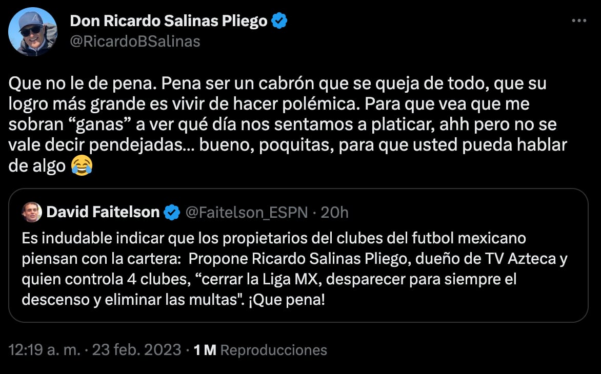 Salinas Pliego vs Faitelson