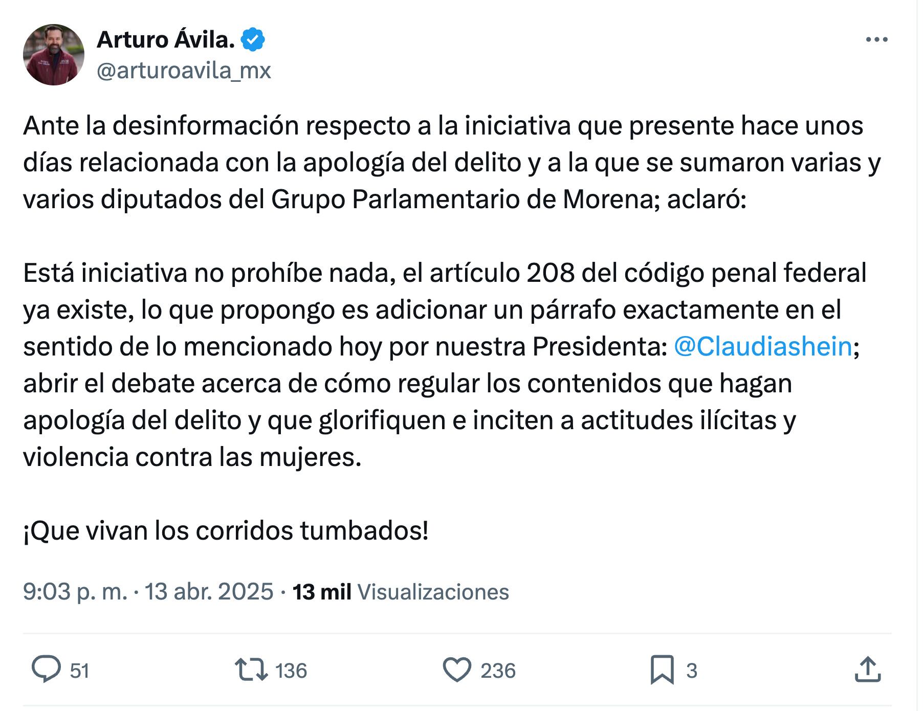 Iniciativa para prohibir los narcocorridos