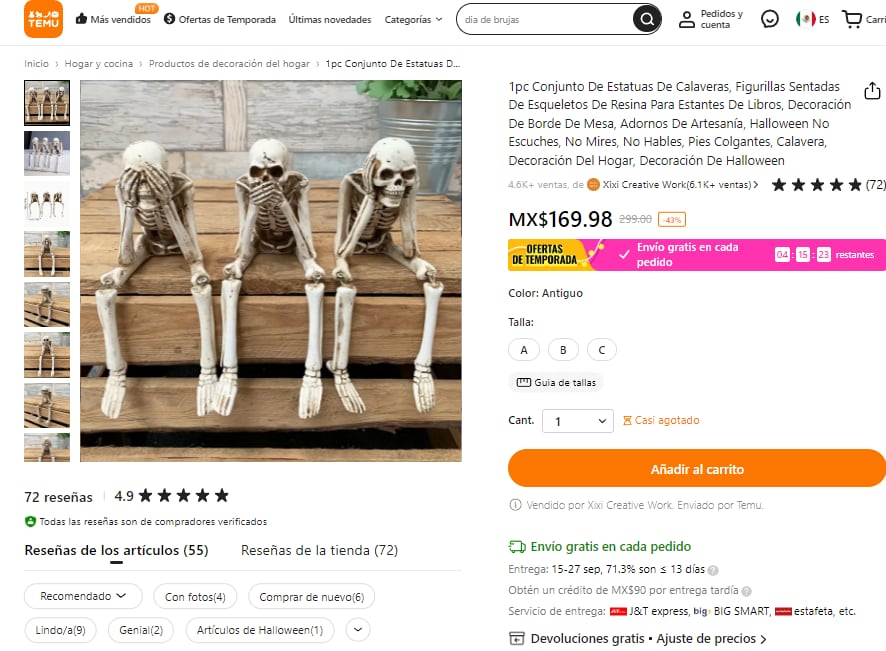 Adornos de Halloween en Temu