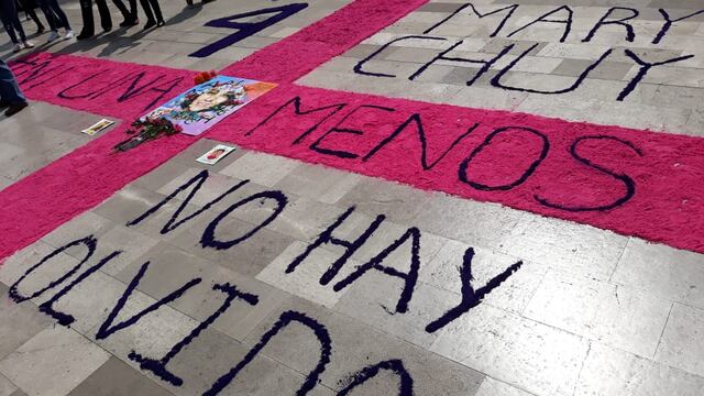 Protesta a 4 años del feminicidio de Marichuy.