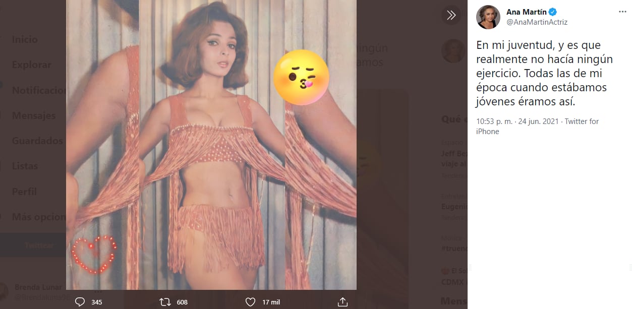 Tweet de Ana Martín sobre su figura.