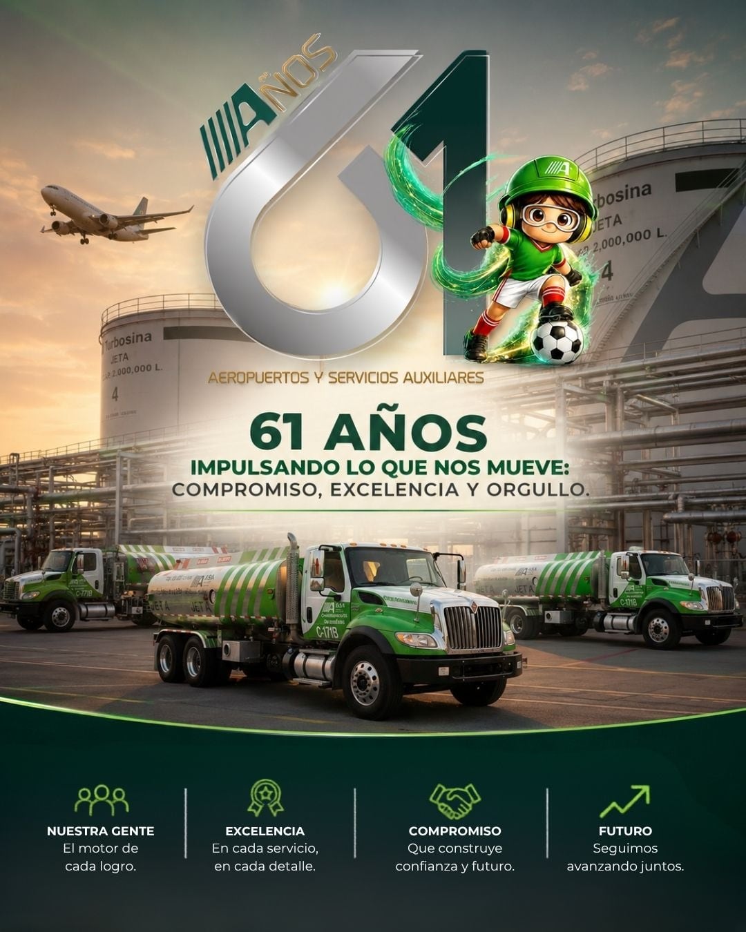 ASA fortalece la industria aeronáutica nacional en su 61 aniversario