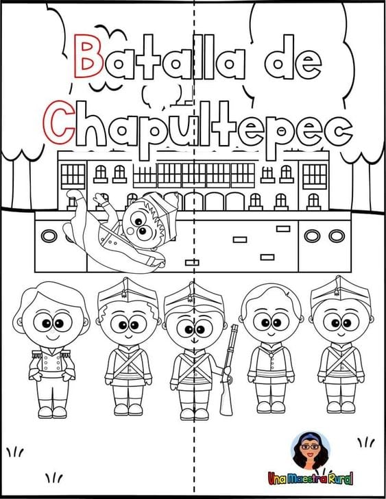 Dibujos de Niños Héroes para colorear