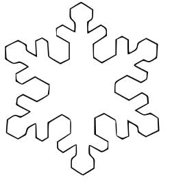 Copos de nieve, plantilla para imprimir