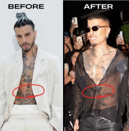 Rauw Alejandro se borra tatuaje en honor a Rosalía