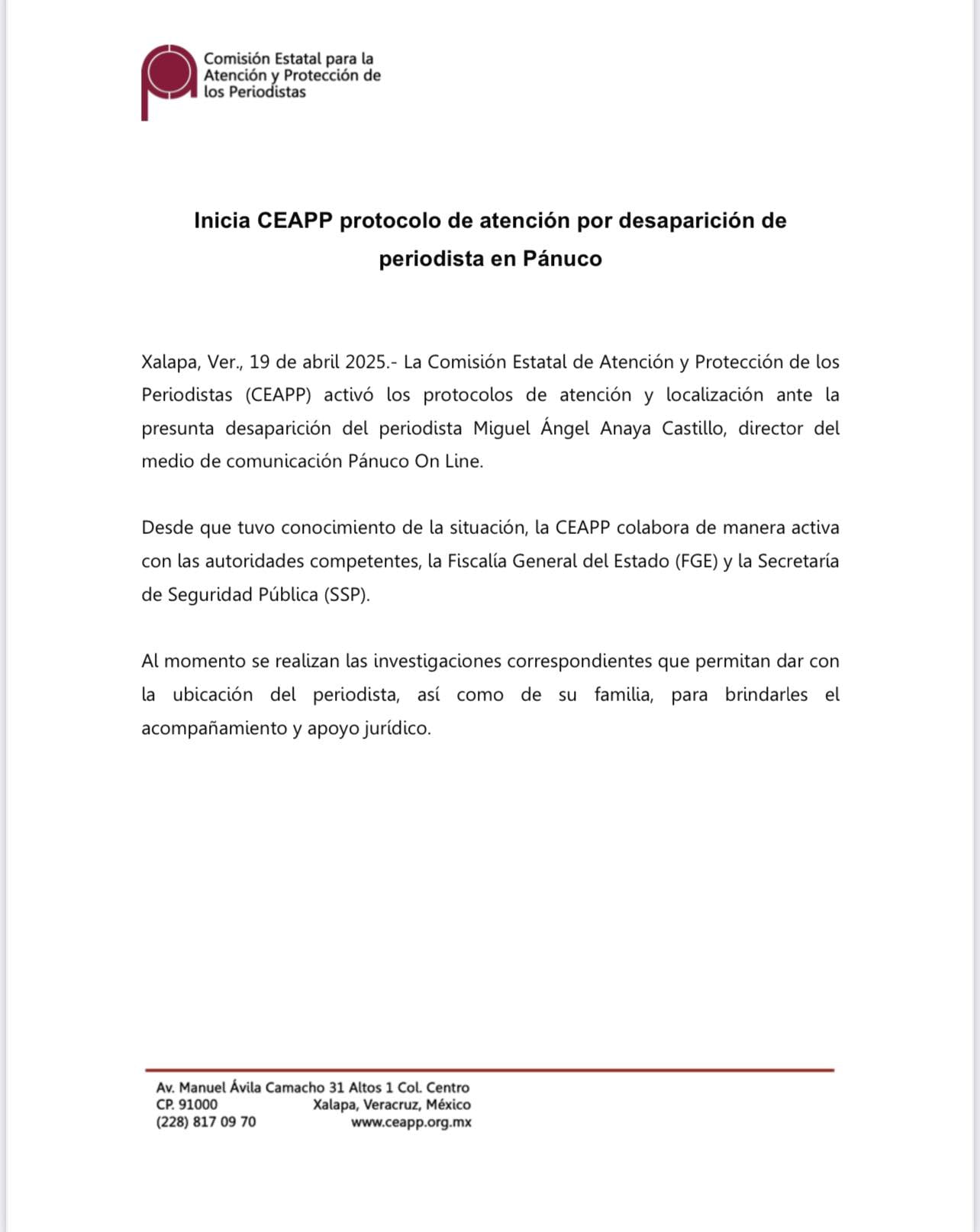 Miguel Ángel Anaya, periodista de Veracruz desaparecido