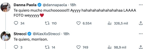 Danna Paola deja ver que con Alex Strecci solo hay una linda amistad.