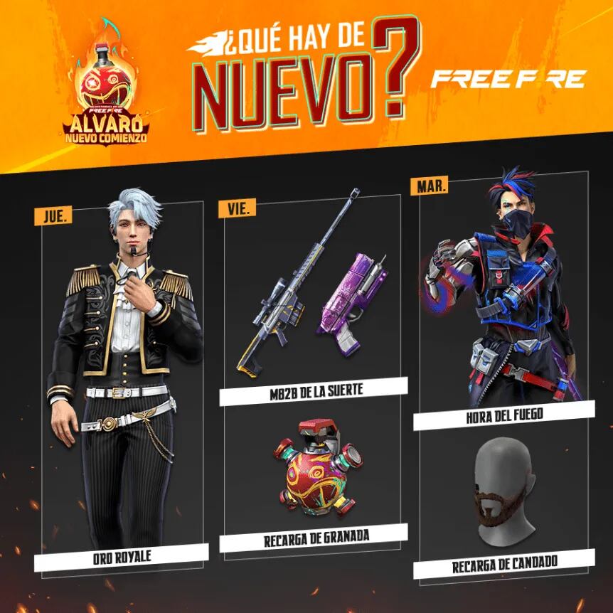 Agenda semanal de Free Fire del 22 al 28 de marzo