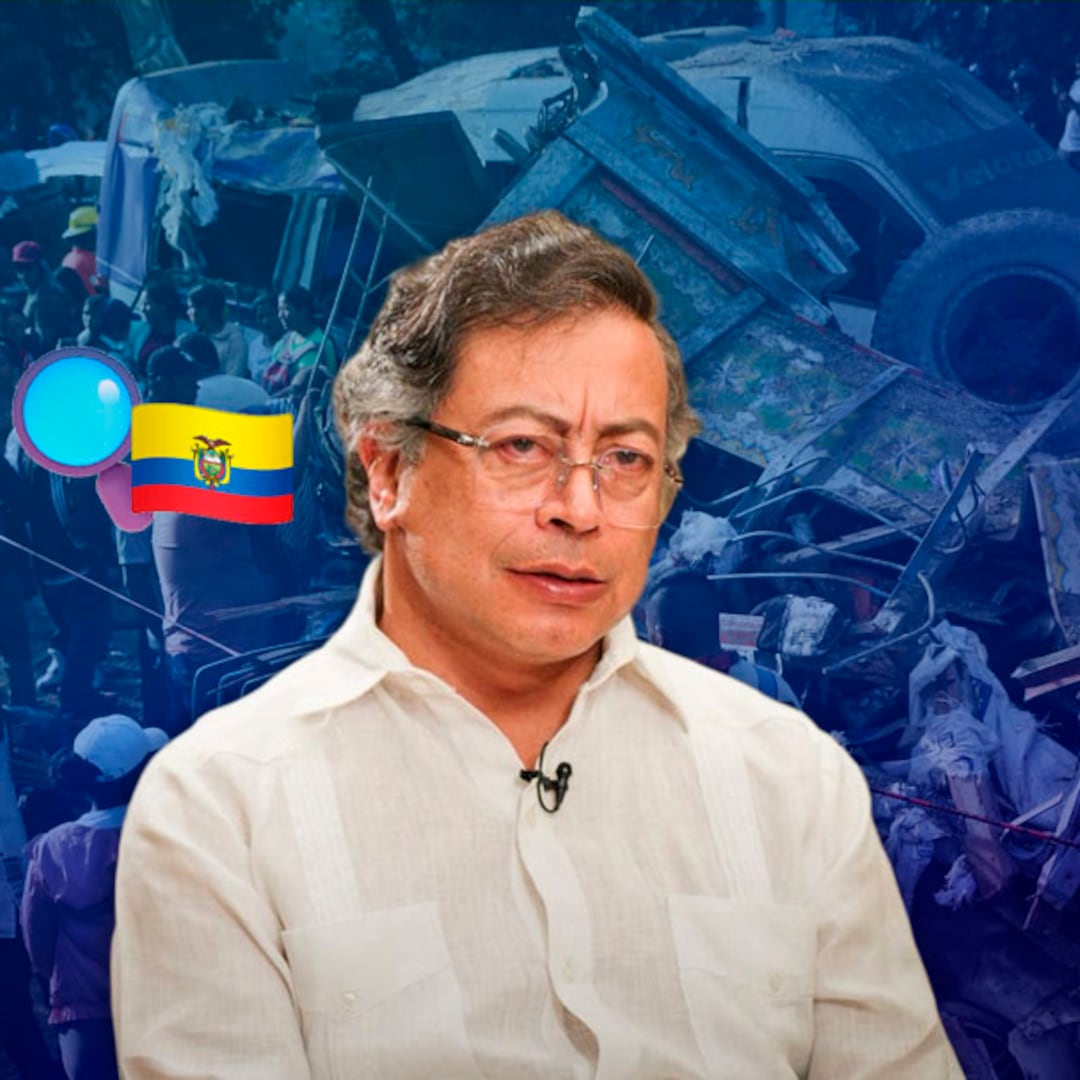 Petro investiga origen en Ecuador de explosivos en atentado en vía Panamericana