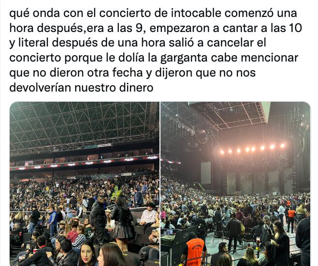 Intocable cancela concierto en Monterrey